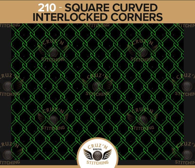 210 Cruzn Digital Stitching Square Curved Interlocked Corners