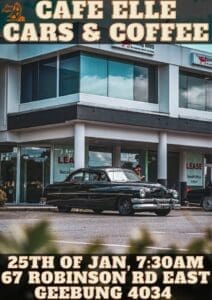 Cars And Coffee At CAFE ELLE Brisbane QLD