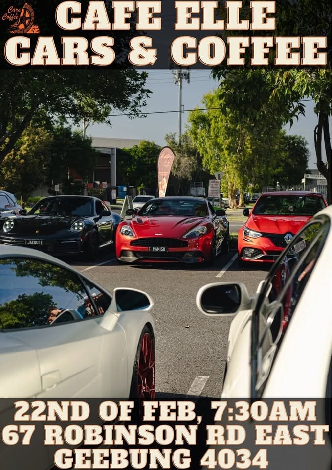 Cars And Coffee At CAFE ELLE Brisbane QLD