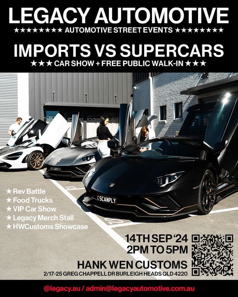 Legacy Automotive Car Show 2024 Imports vs Supercars