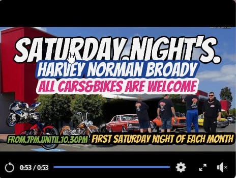 SATURDAY NIGHTS HARVEY NORMAN All CARS and BIKES Are Welcome VIC
