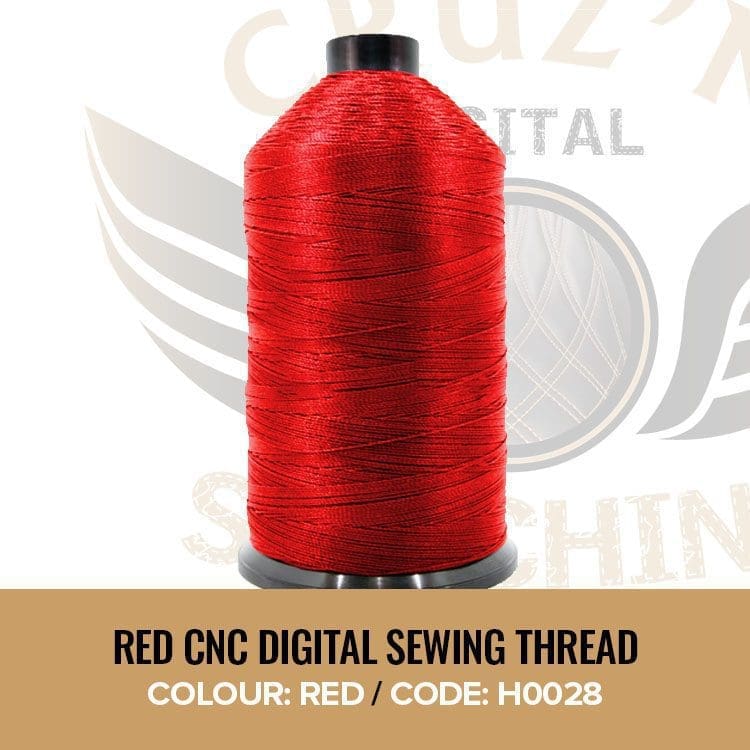 Red CNC Digital Sewing Thread