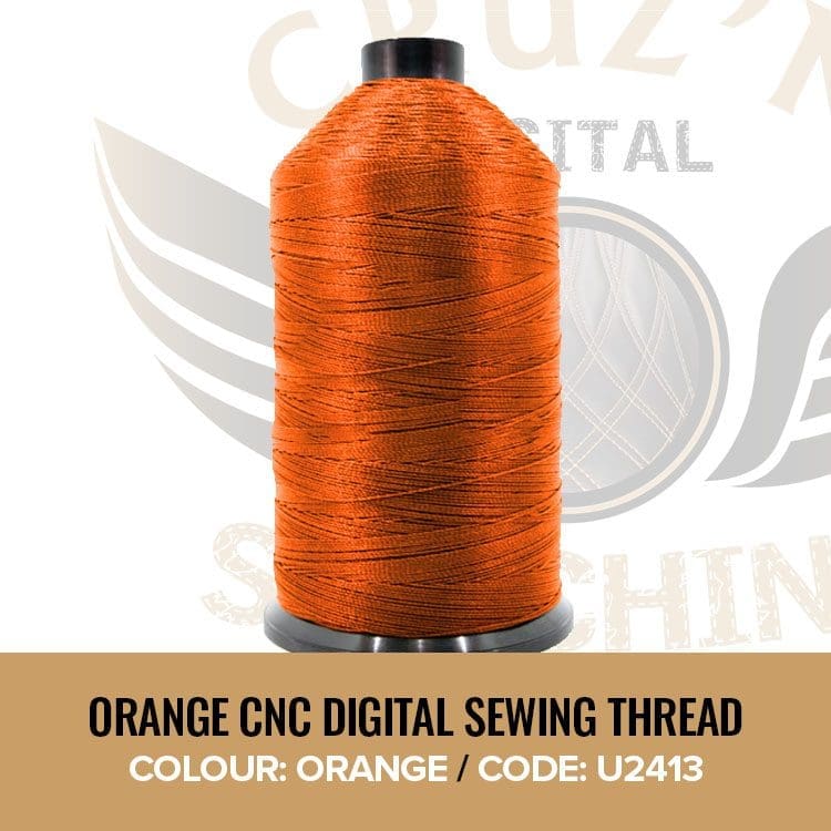 Orange CNC Digital Sewing Thread