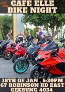 Bike Night At CAFE ELLE Geebung QLD