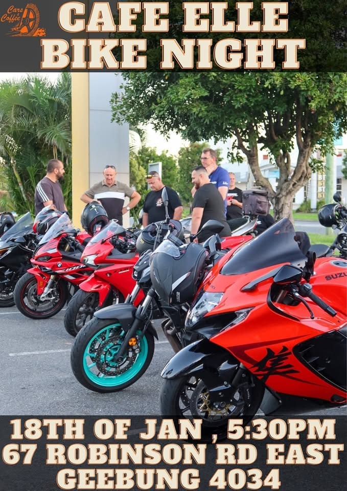 Bike Night At CAFE ELLE Geebung QLD