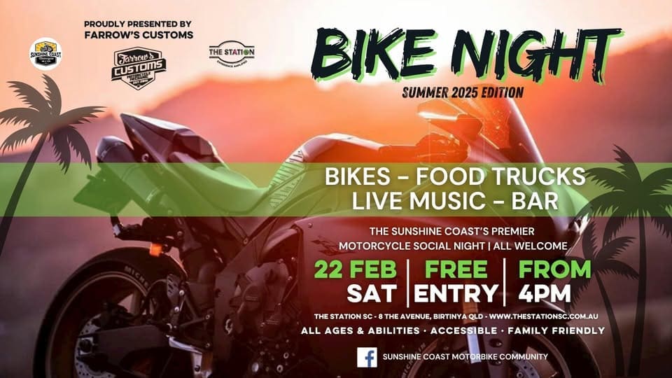 Bike Night: Summer 2025 Edition | Presented by Farrows Customs QLD