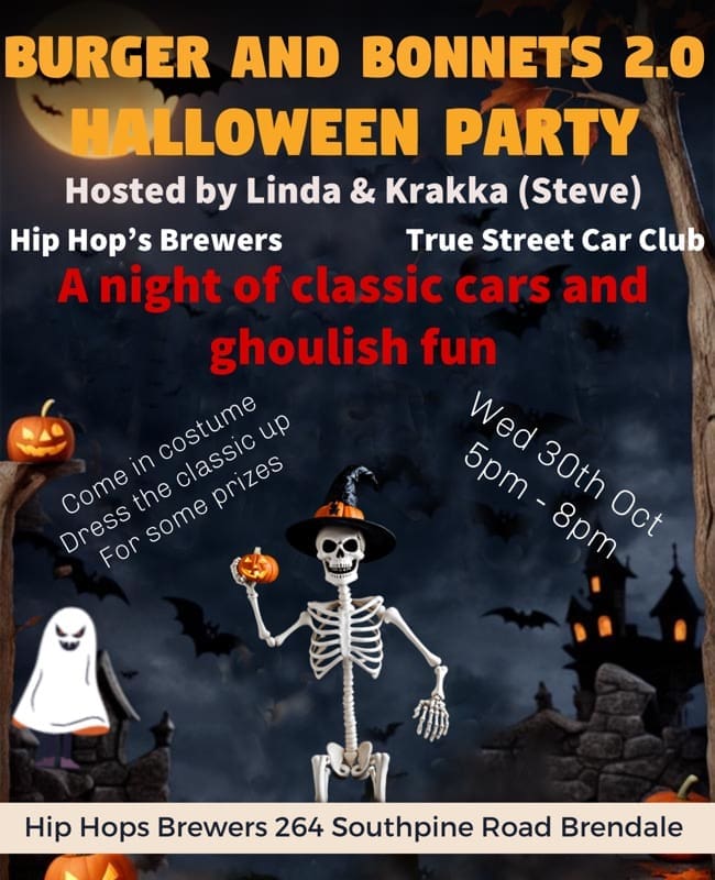 Burgers and Bonnets Halloween Catch Up Brendale QLD