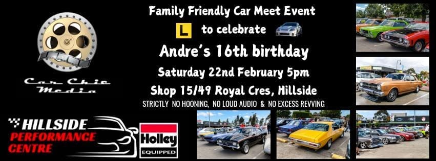 Car Chic Media Andres 16th Birthday Car Meet Hillside VIC