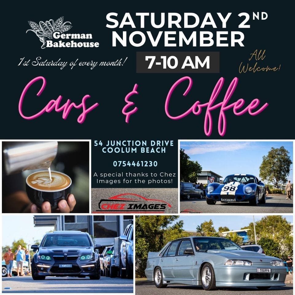 Cars and Coffee Sunshine Coast 2nd November
