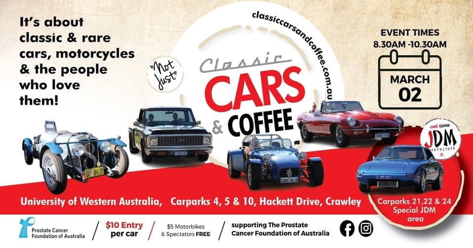 March Classic Cars and Coffee - Cars and Bike Events WA