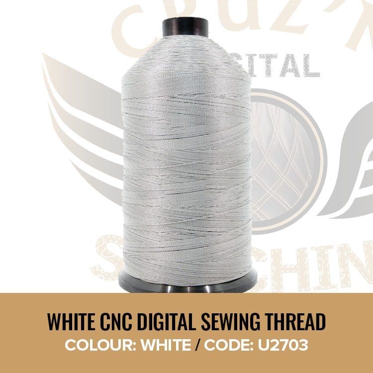 White CNC Digital Sewing Thread